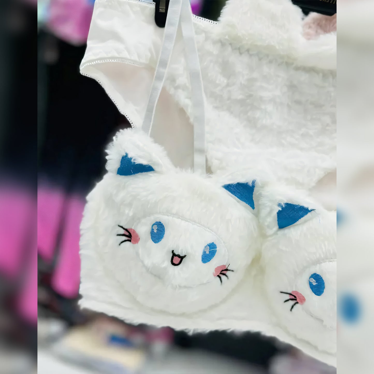 Anime Furry Plush Bra Set - Undeora