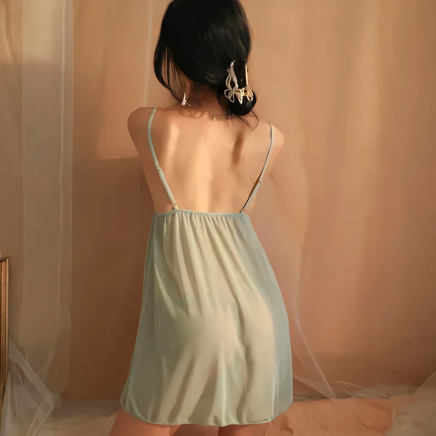 2-Pc Sexy Nighty with Gown - Undeora