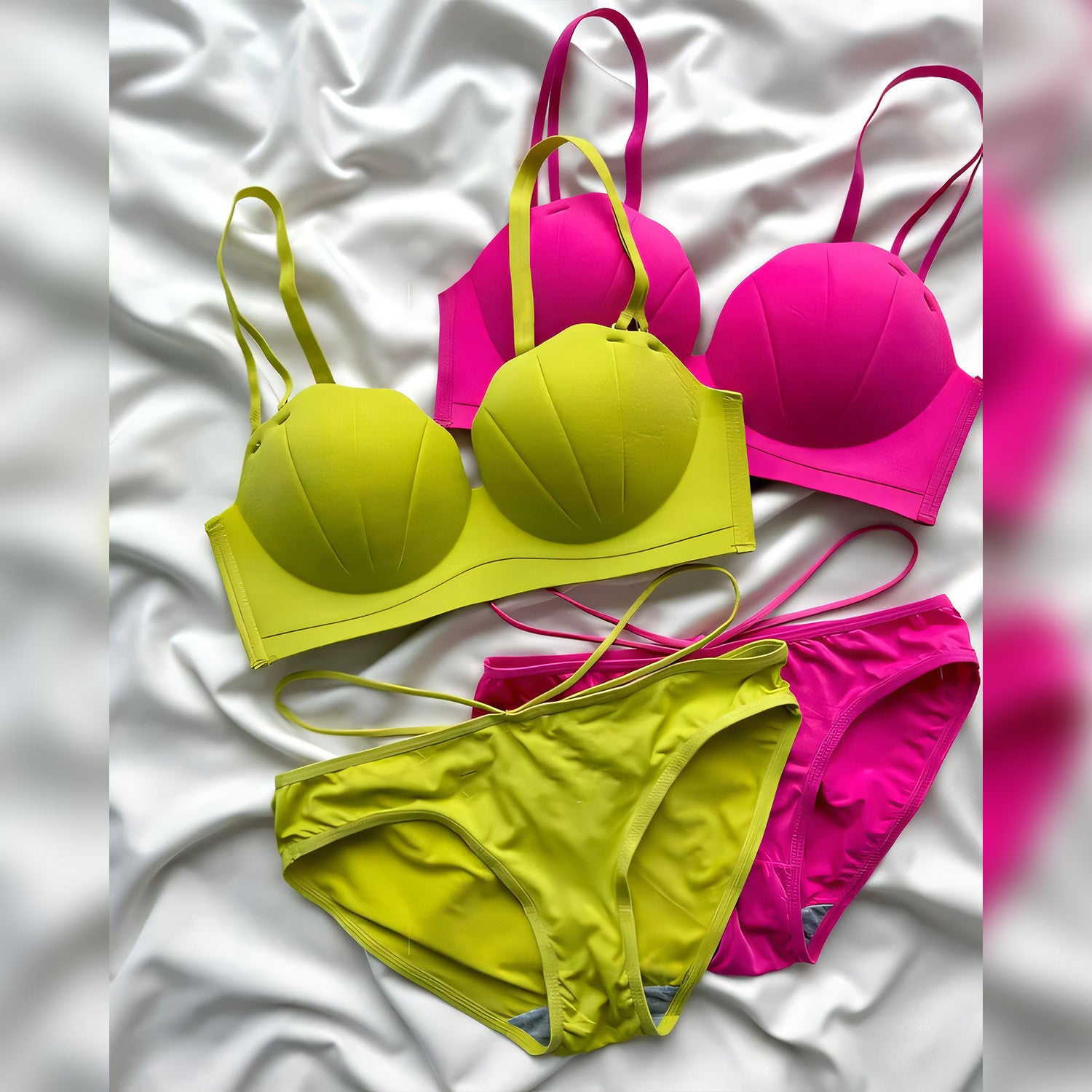 Sea Shell Design Bra Set - Undeora