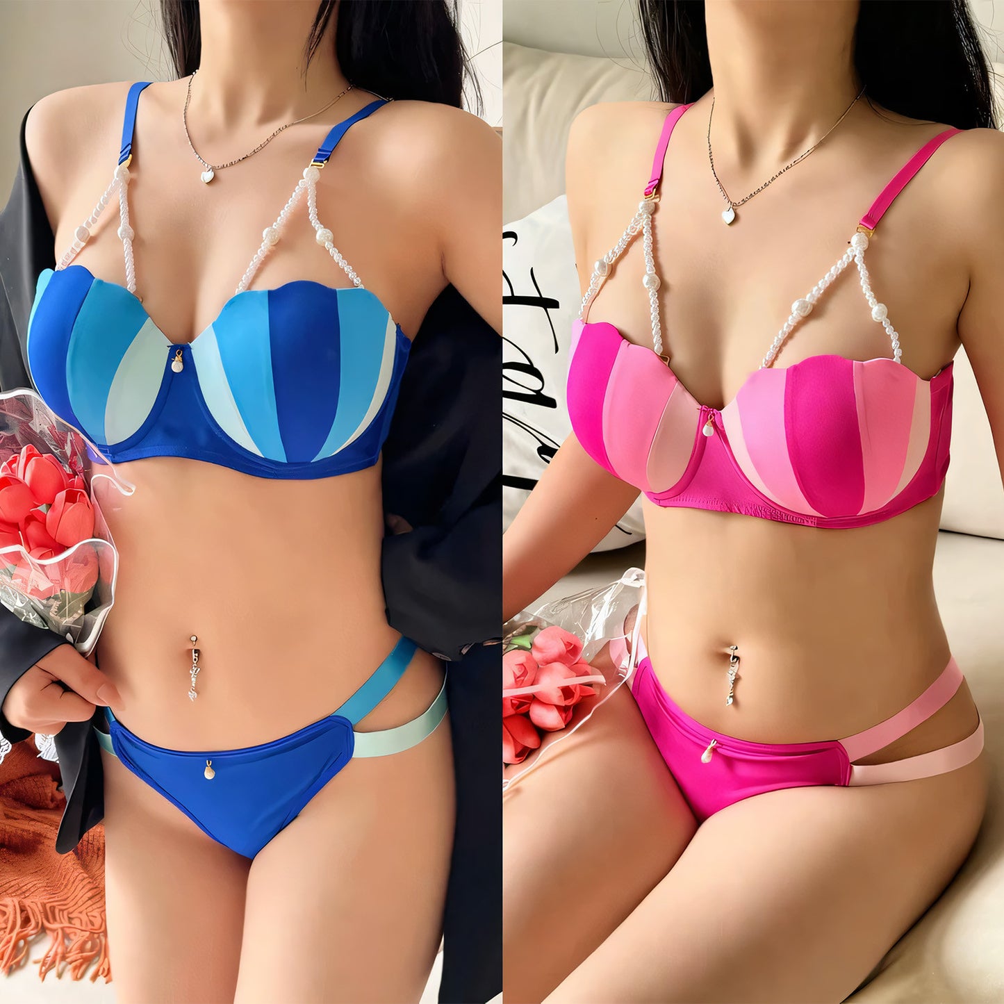 Ice Cream Push-up Bra Set - Undeora