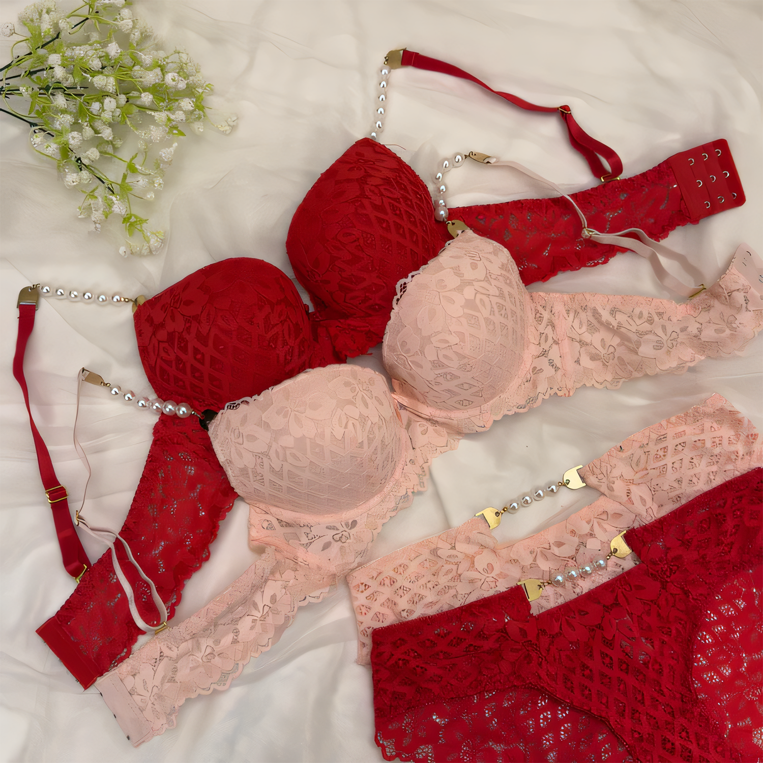 Pearl Bra Set - Undeora