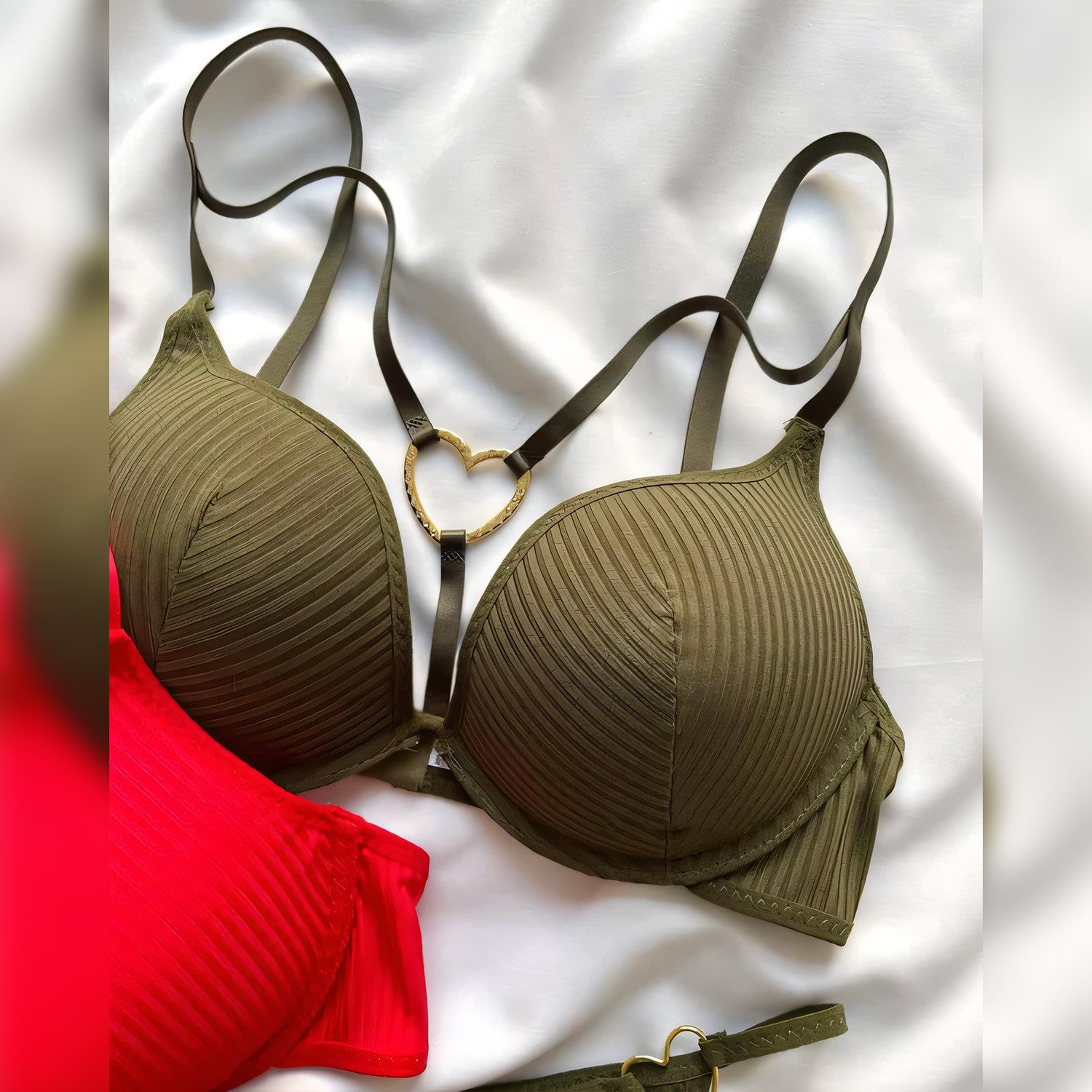 Centre Heart Bra Set - Undeora