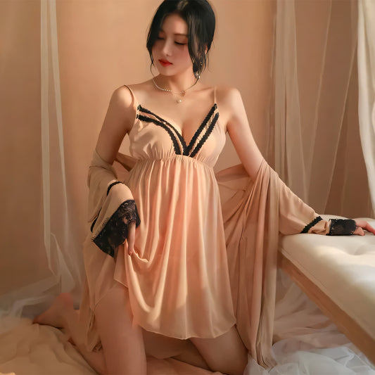 2-Pc Sexy Nighty with Gown - Undeora