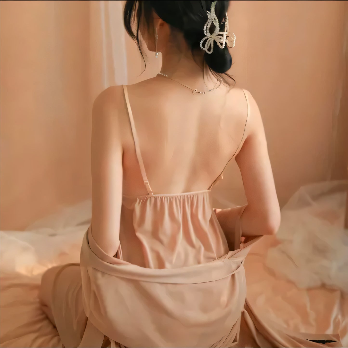 2-Pc Sexy Nighty with Gown - Undeora