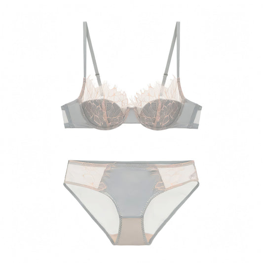 French Eyelash Push-Up Bra Set - Undeora