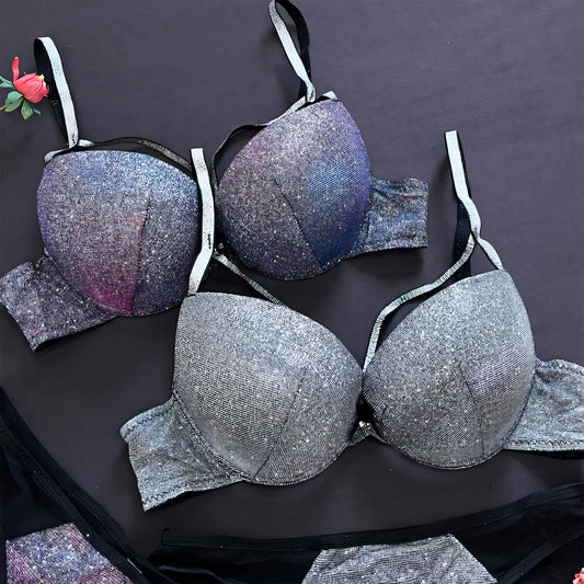 Sparkling Glittered Bra Set - Undeora