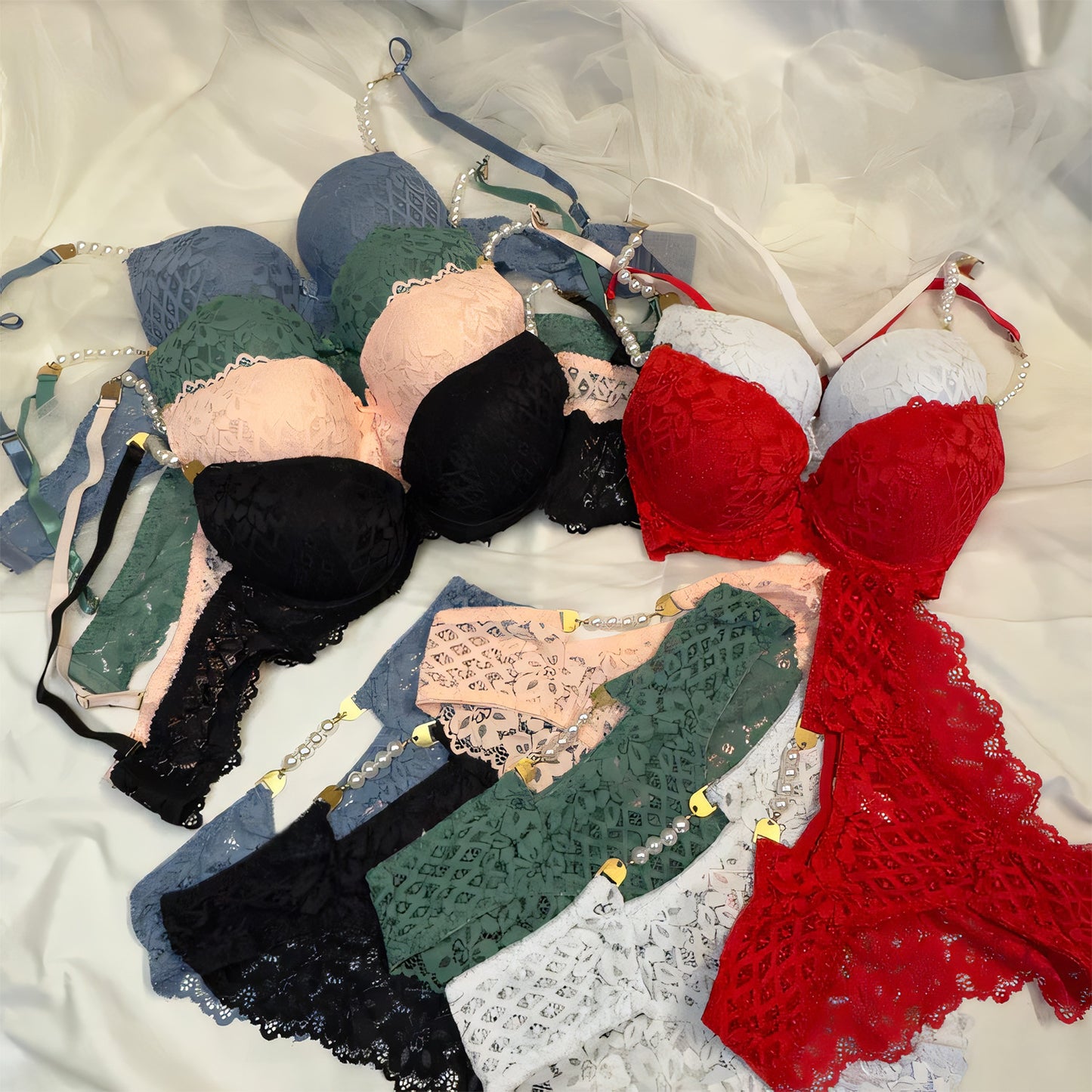 Pearl Bra Set - Undeora