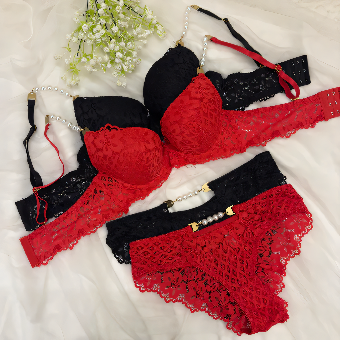 Pearl Bra Set - Undeora