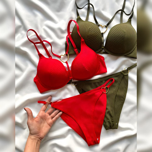 Centre Heart Bra Set - Undeora