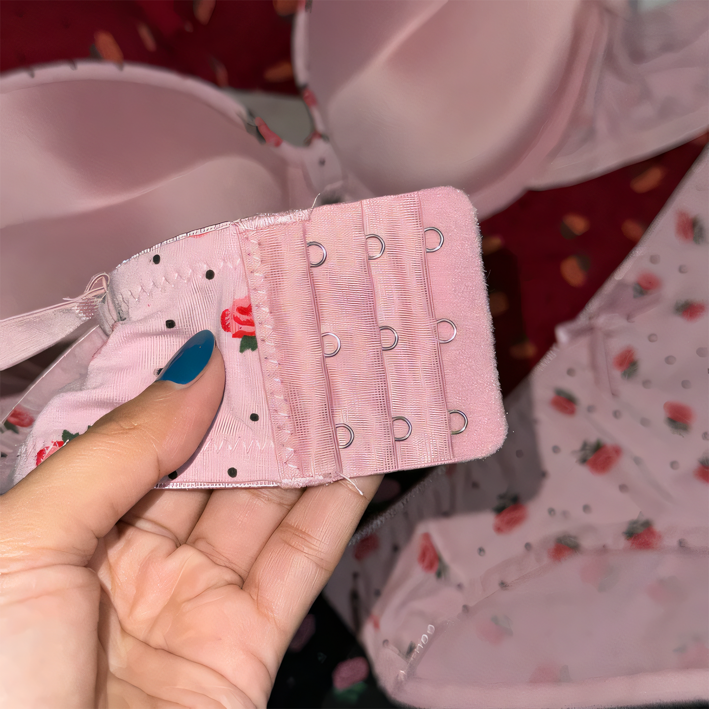 Flower Printed Padded Bra Set