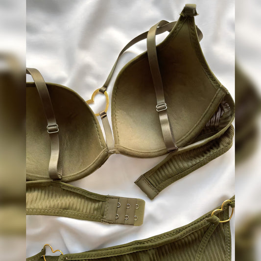 Centre Heart Bra Set - Undeora