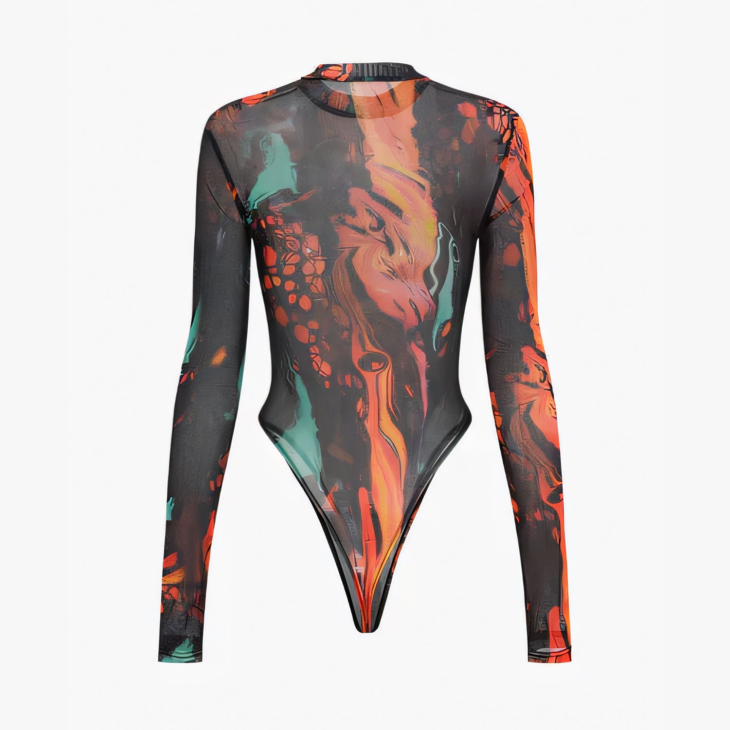 Mesh Tie & Die Bodysuit - Undeora