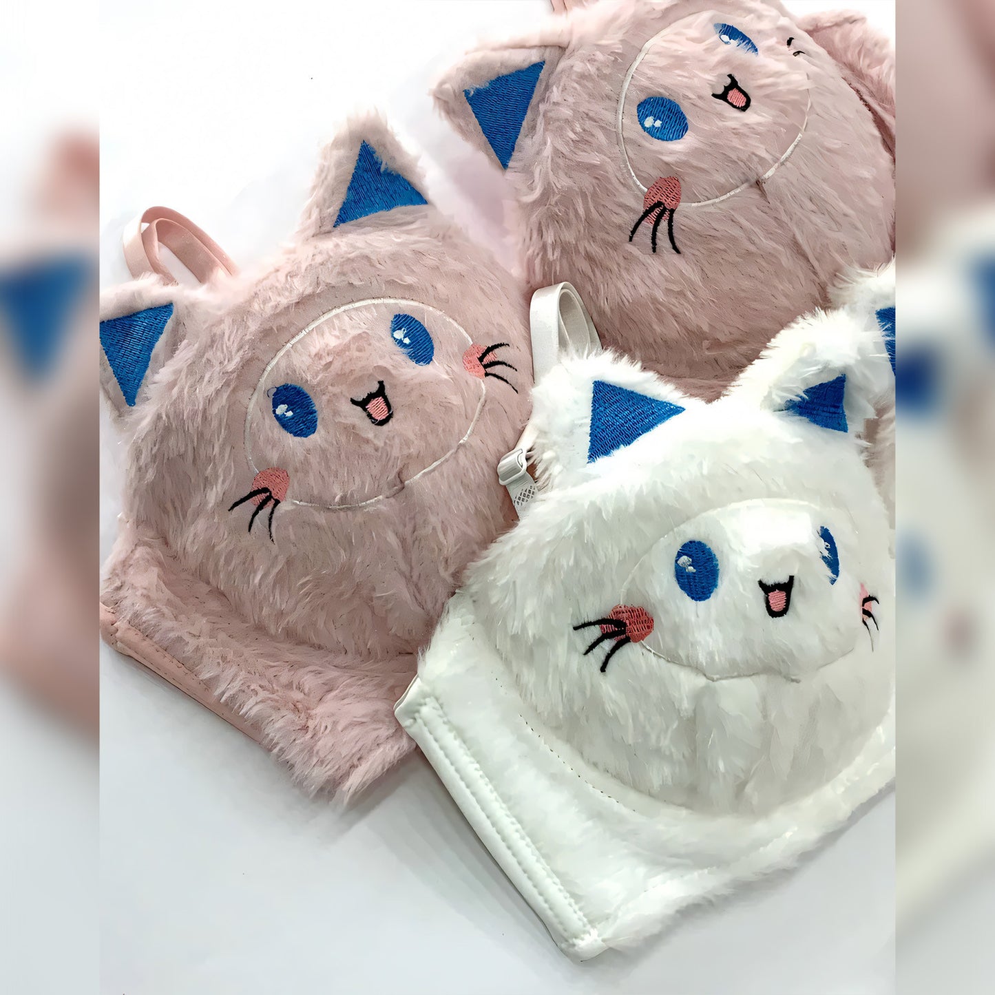 Anime Furry Plush Bra Set - Undeora