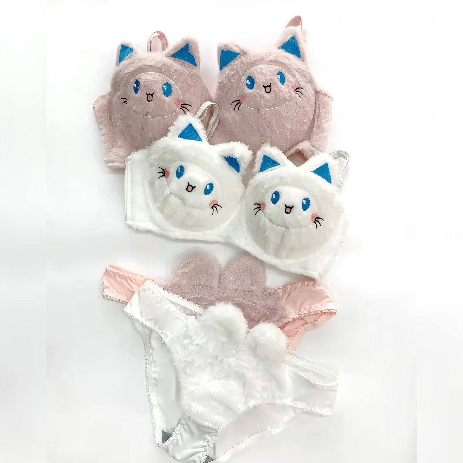 Anime Furry Plush Bra Set - Undeora