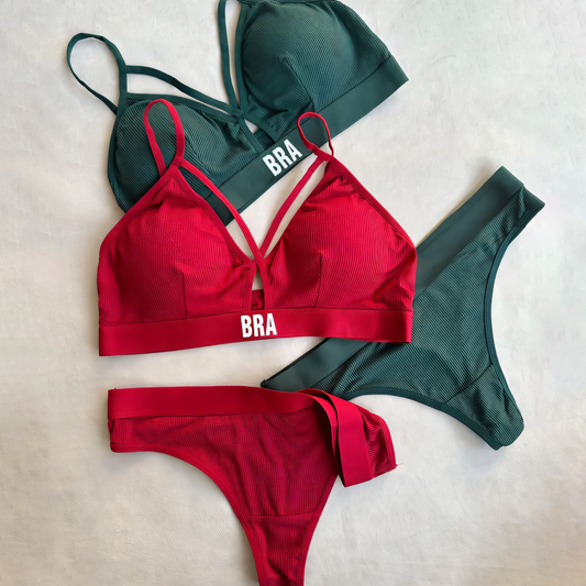 (BRA-Written) Light Padded Bra Set - Undeora