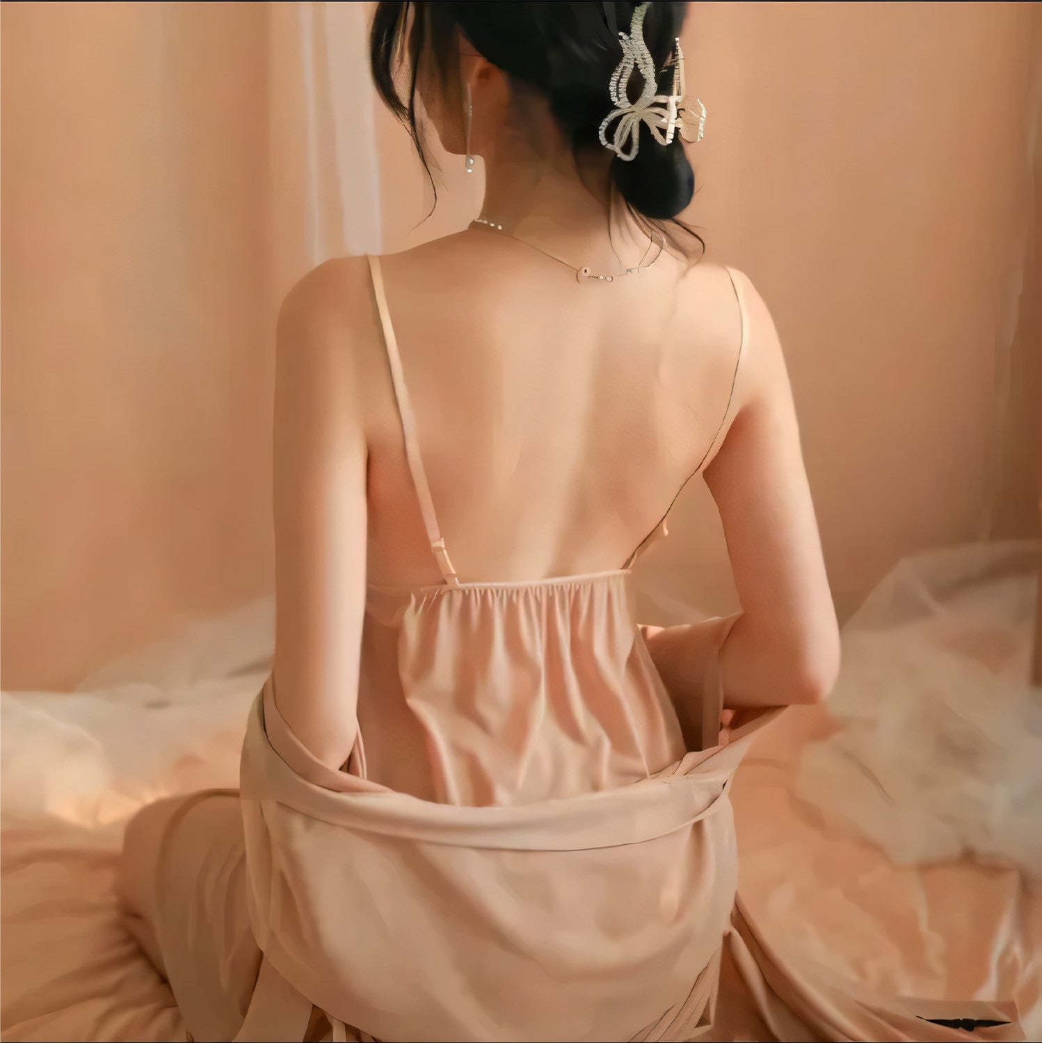 2-Pc Sexy Nighty with Gown - Undeora