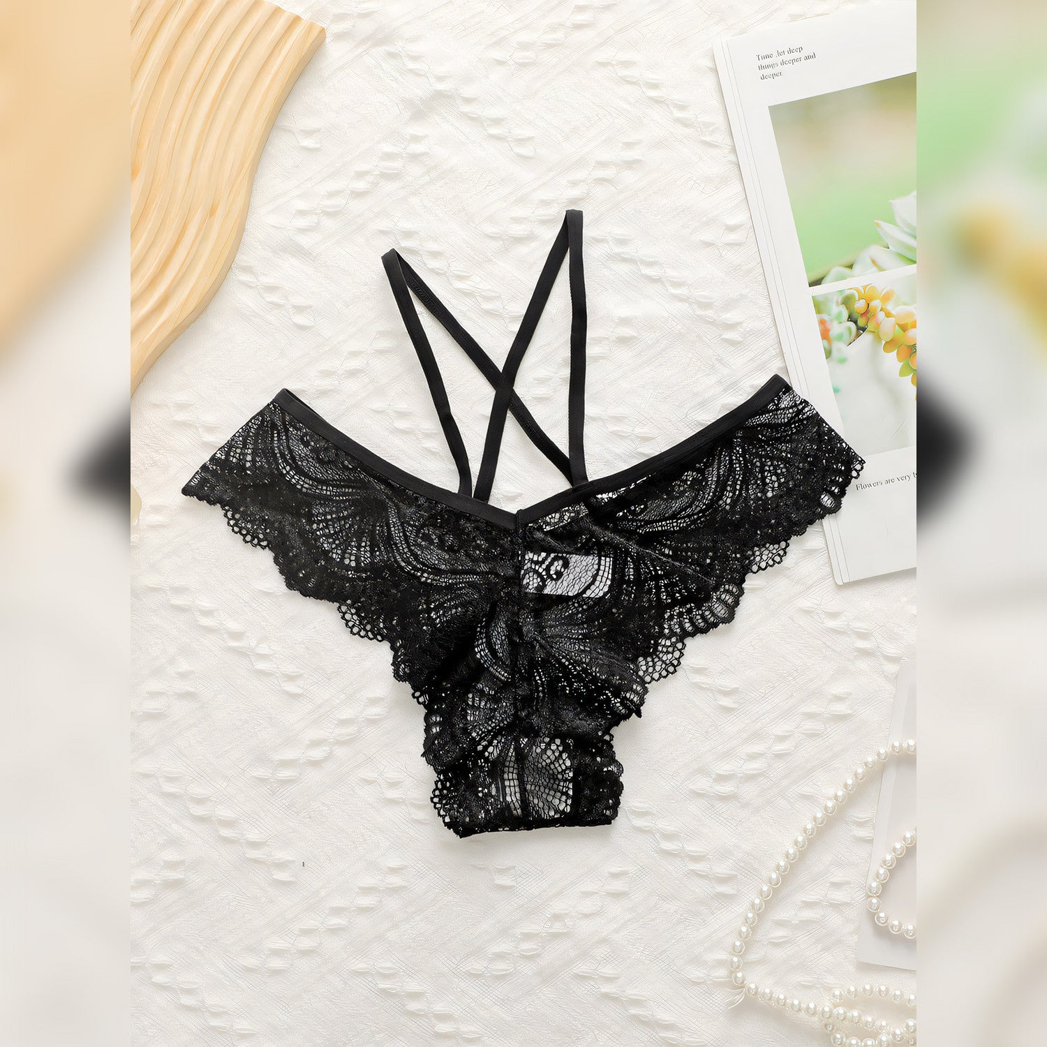 Stylish Lace Push-up Lingerie Set - Undeora