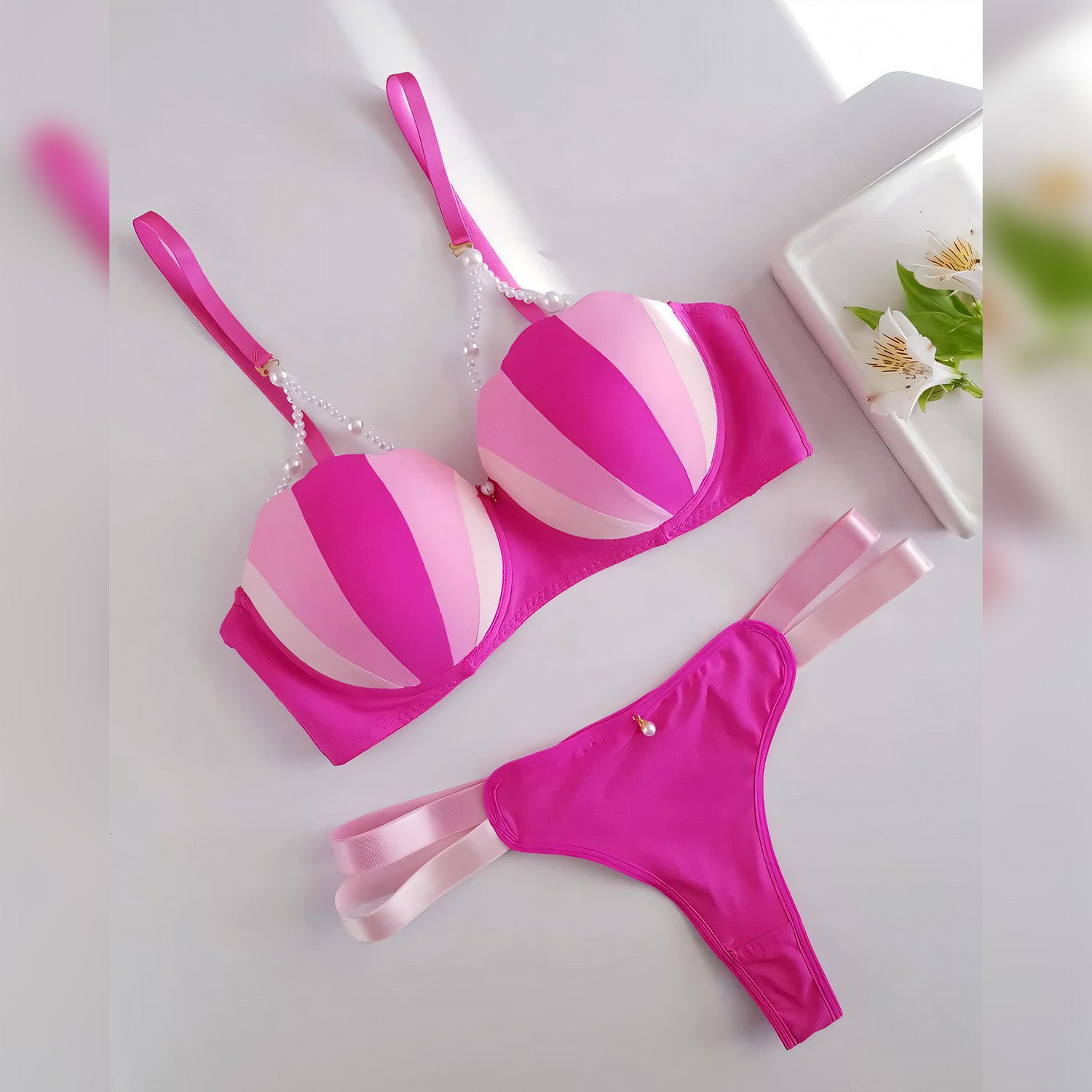 Ice Cream Push-up Bra Set - Undeora